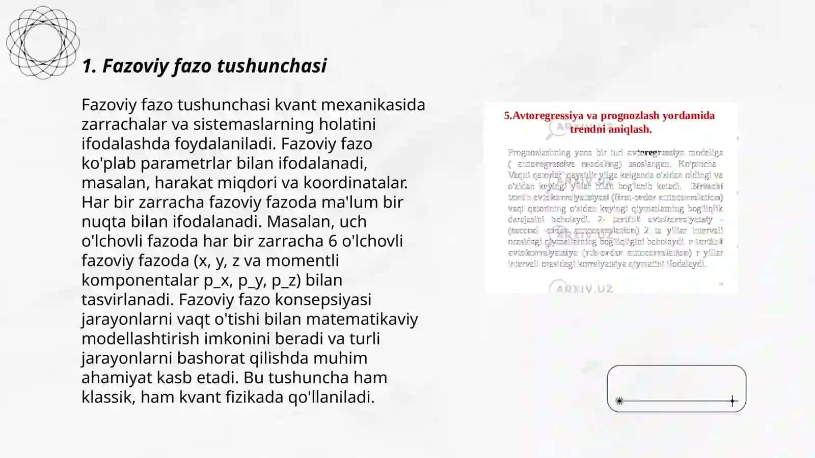 Fazoviy Fazo va Nuqta Statistik Ansambli 3
