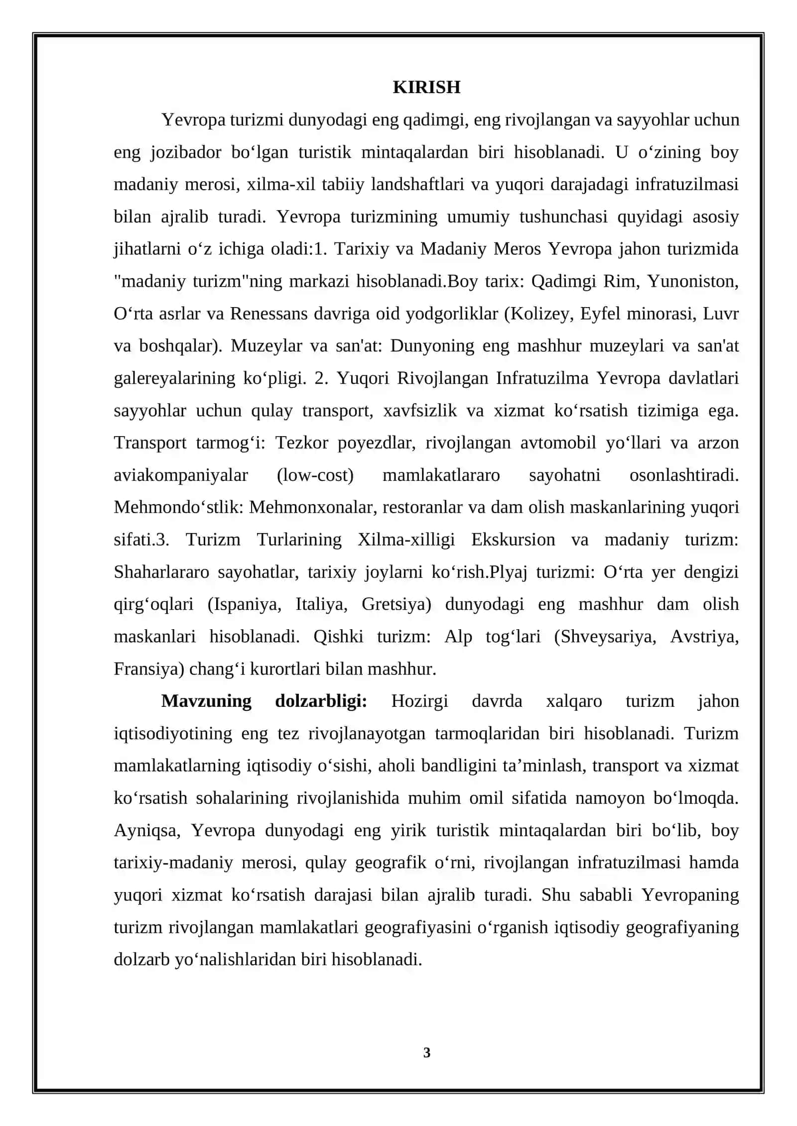 Yevropaning turizm rivojlangan mamlakatlari geografiyasi 3