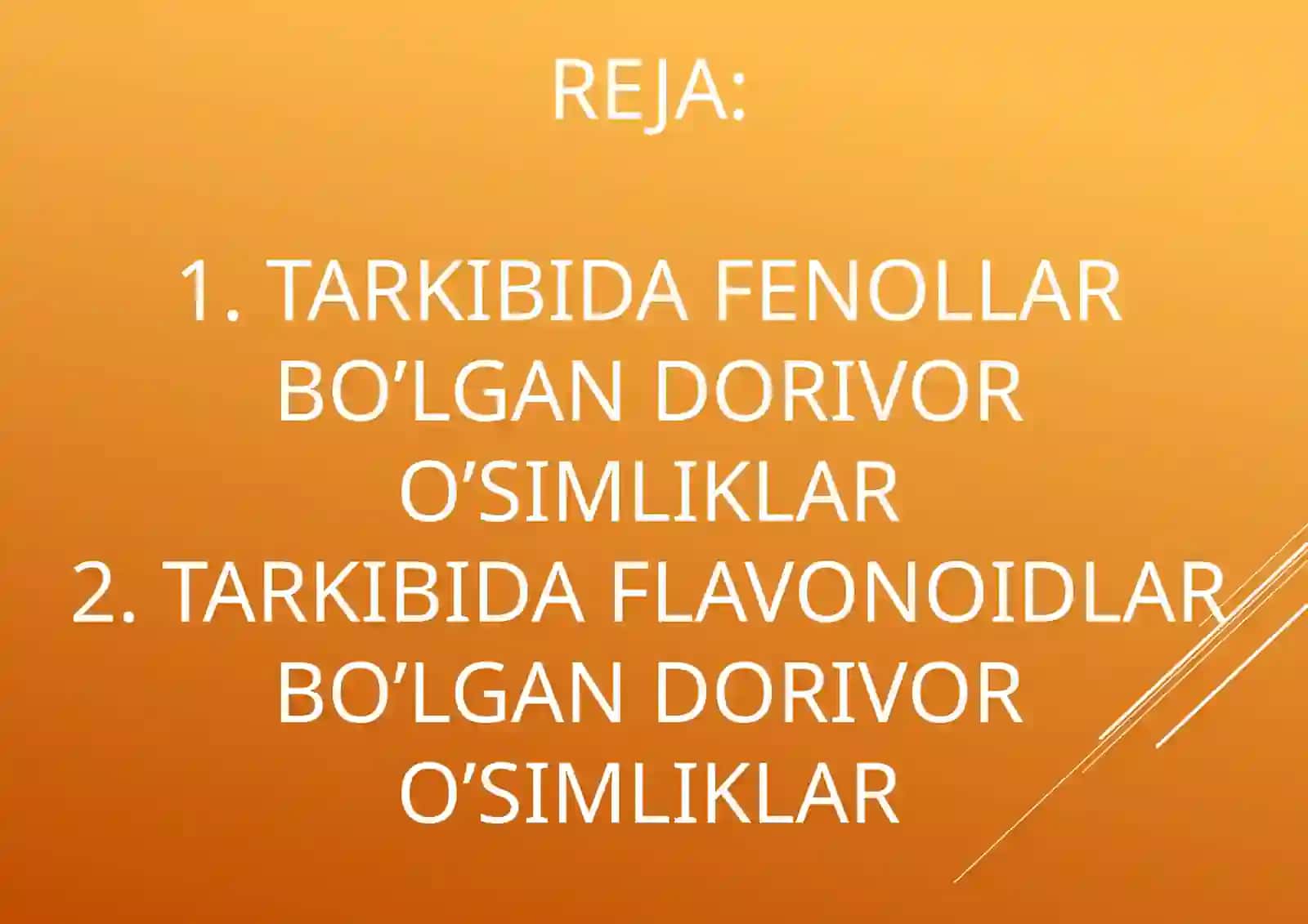 DORIVOR O’SIMLIKLAR FANIDAN TAQDIMOT 3