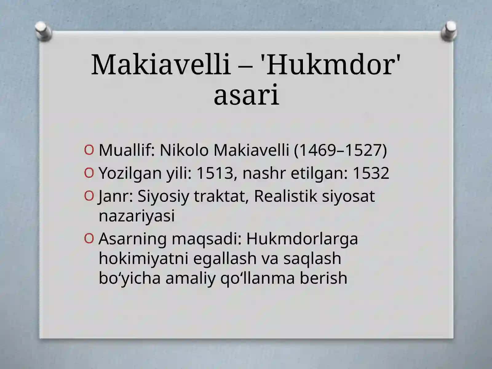 MAKIAVLLENING “HUKUMDOR” ASARI TARIX FALSAFASI 3