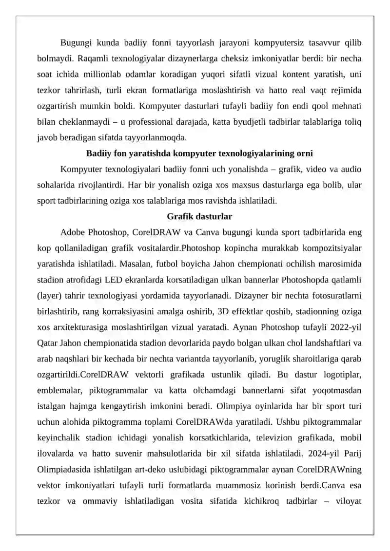 Badiiy fon dasturini tayyorlash uchun kompyuterdan foydalanish 3