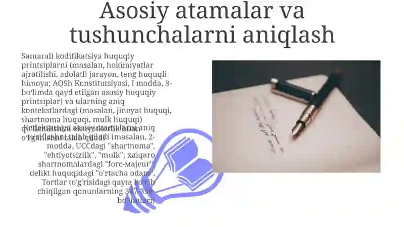 Normativ-huquqiy hujjatlarini kodifikatsiya usulida tizimlashtirishning yuridik texnikasi 3