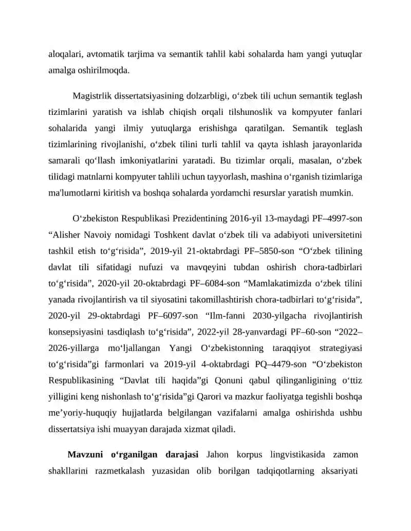 О‘ZBЕK TILI KОRPUSI UCHUN SЕMАNTIK TЕGLАRNI YАRАTISH TАMОYILLАRI 3
