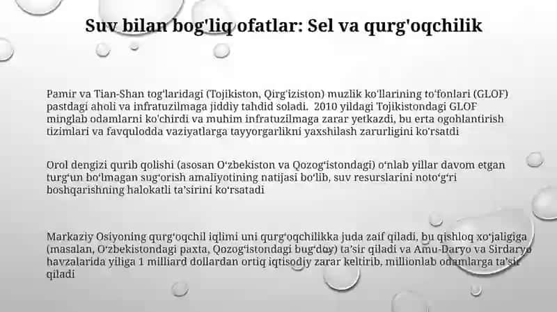 Markaziy Osiyoda Kuzatiladigan Tabiiy Ofatlar va Ularning Oqibatlari 3
