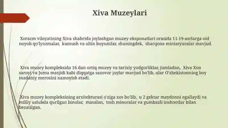 Xiva Muzeylari 3