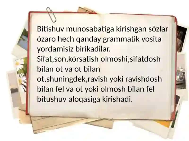 So'z birikmasi va so'z birikmasi shakllari 3