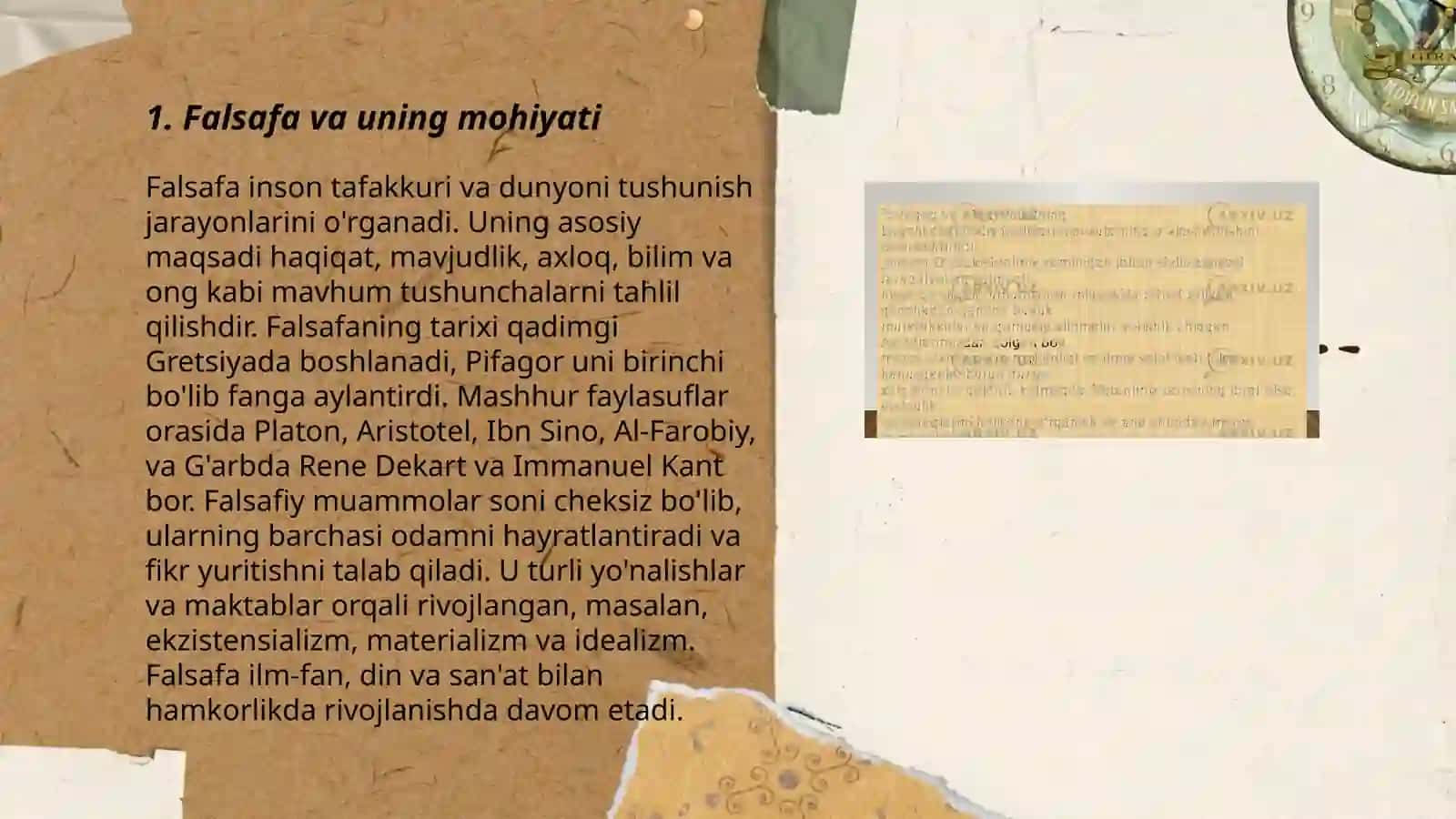 Falsafaning mohiyatiga oid Sharq va Gʻarb mutafakkirlari tariflarini tasniflash 3