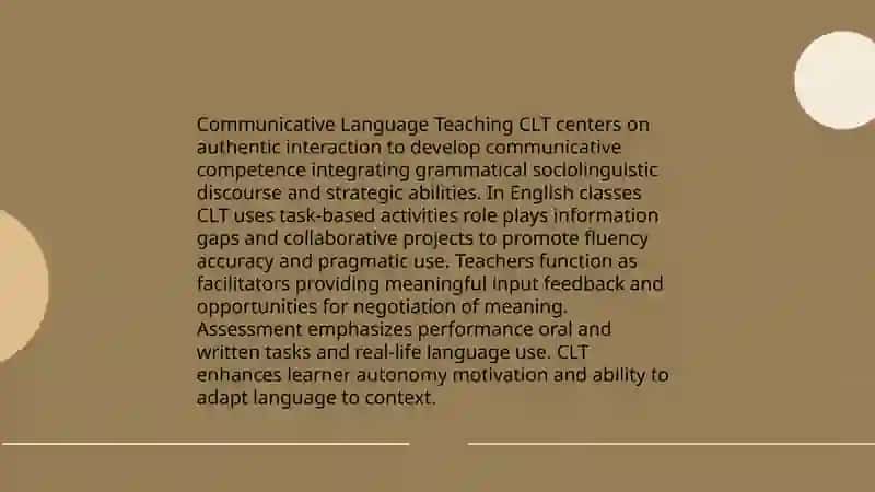 Communicative Language Teaching in English classes 3