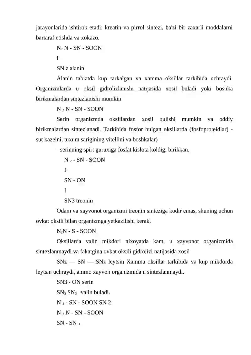 Tirik organizmlar hayotining asosi - oqsillar va aminokislotalar 3