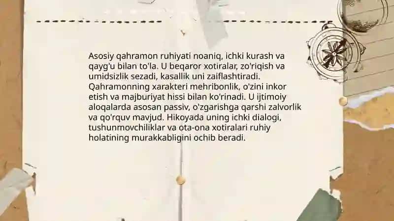 Abdulla Qahhor, Bemor "Hikoyasi" 3