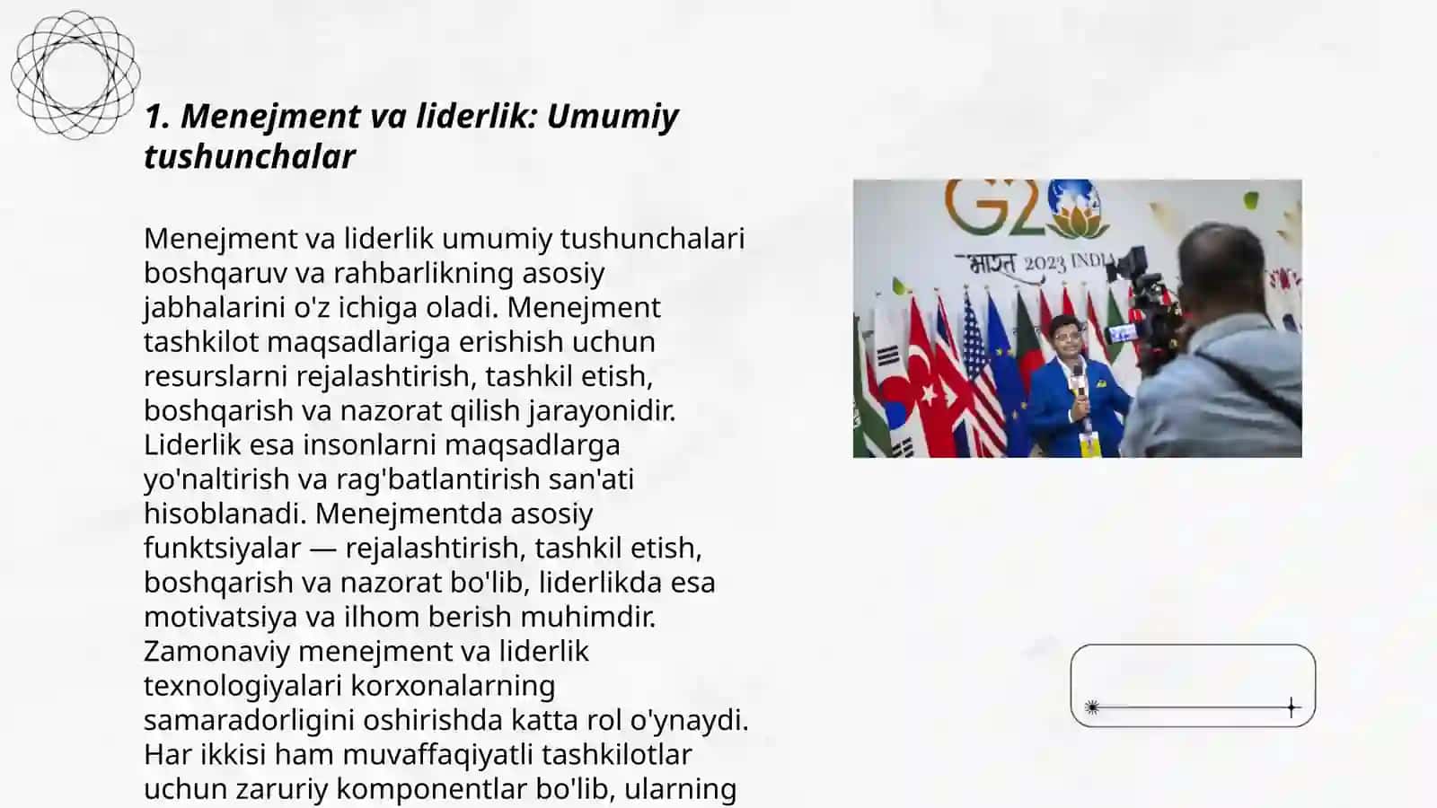 Menejer va lider oʻrtasidagi oʻxshashliklar va farqli tomonlar 3