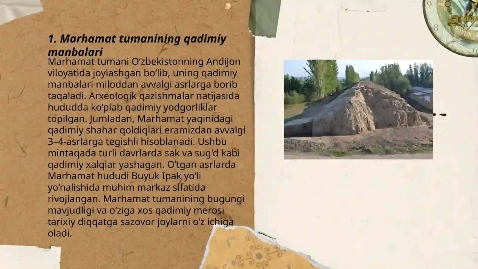 Marhamat Tumanining Qadimiy Manbalari 3