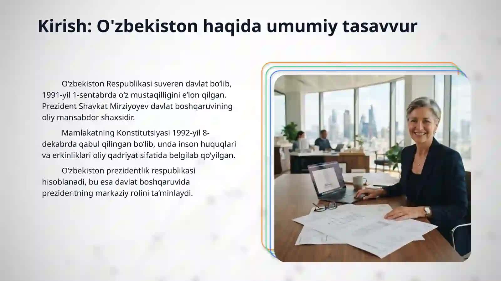 O‘zbekiston Respublikasi haqida umumiy ma’lumotlar 3