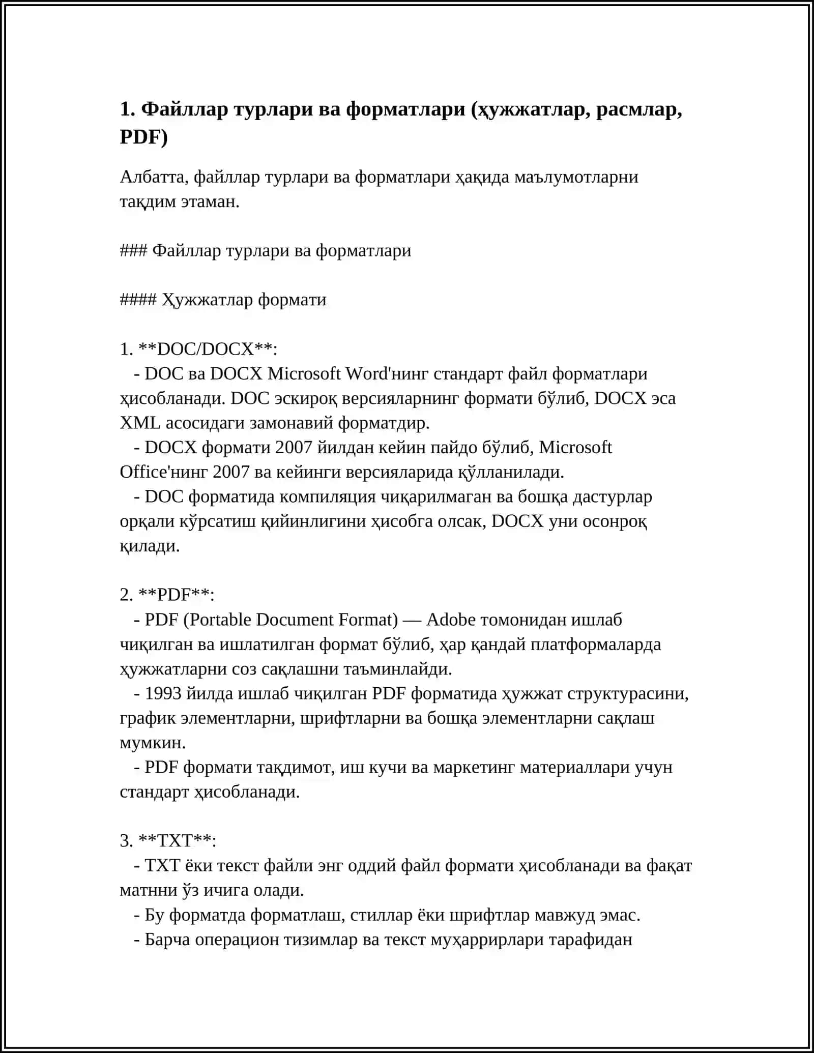 ФАЙЛЛАР БИЛАН ИШЛАШ ВА ТИББИЙ ХУЖАТЛАРНИ ТАШКИЛ ЕТИШ 3