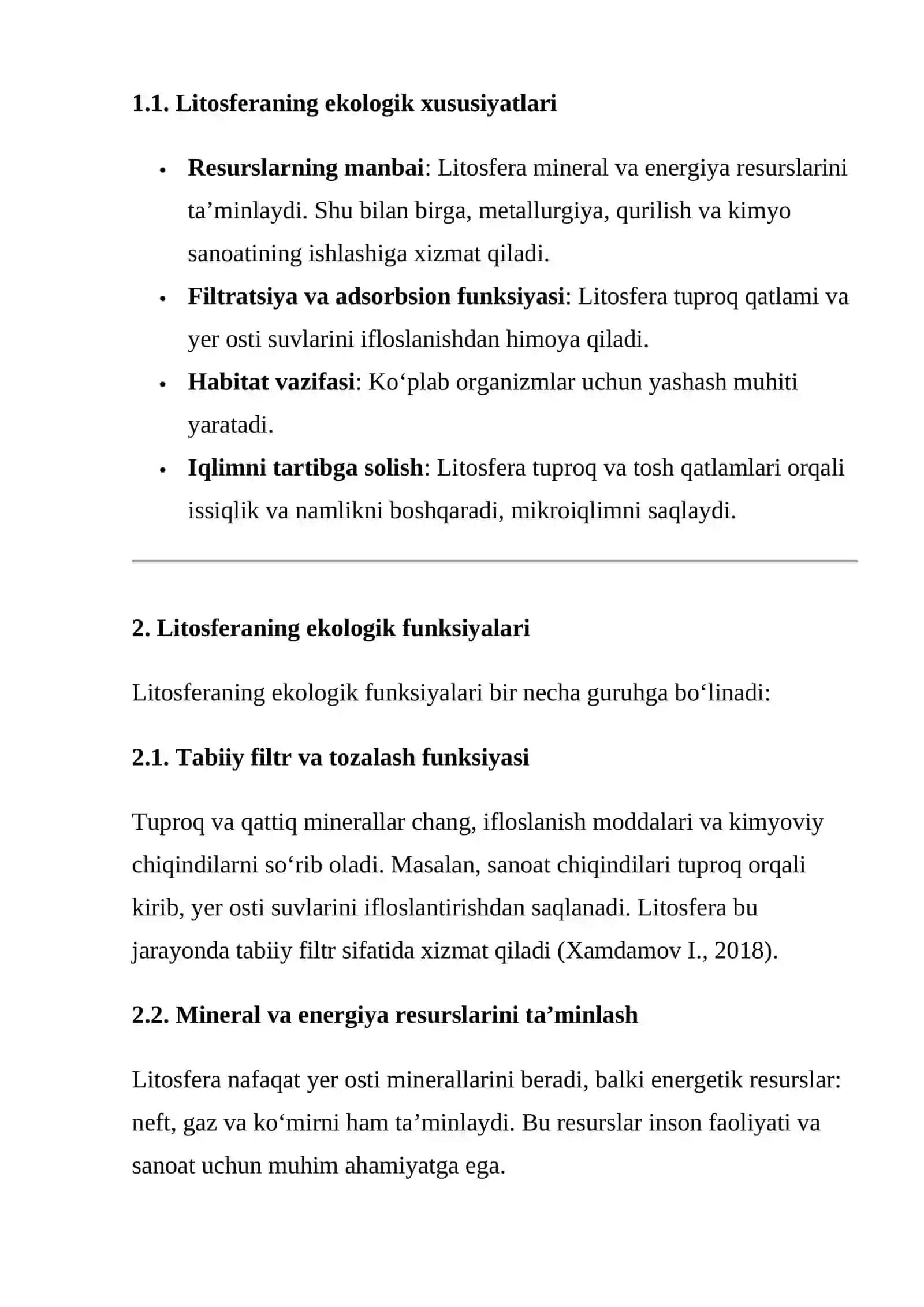 Litosferaning ekologik funksiyasi 3