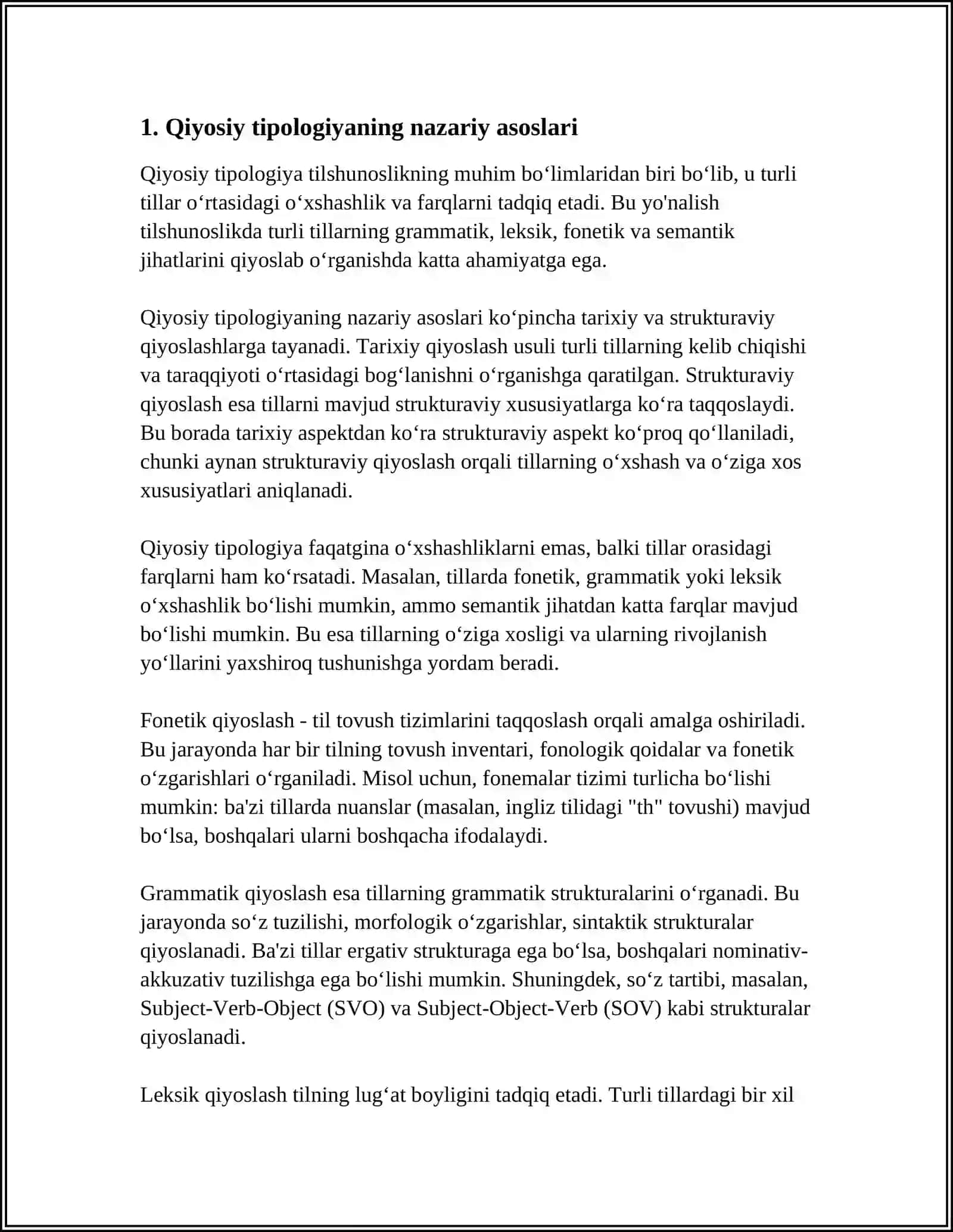 QIYOSIY TIPALOGIYA 3