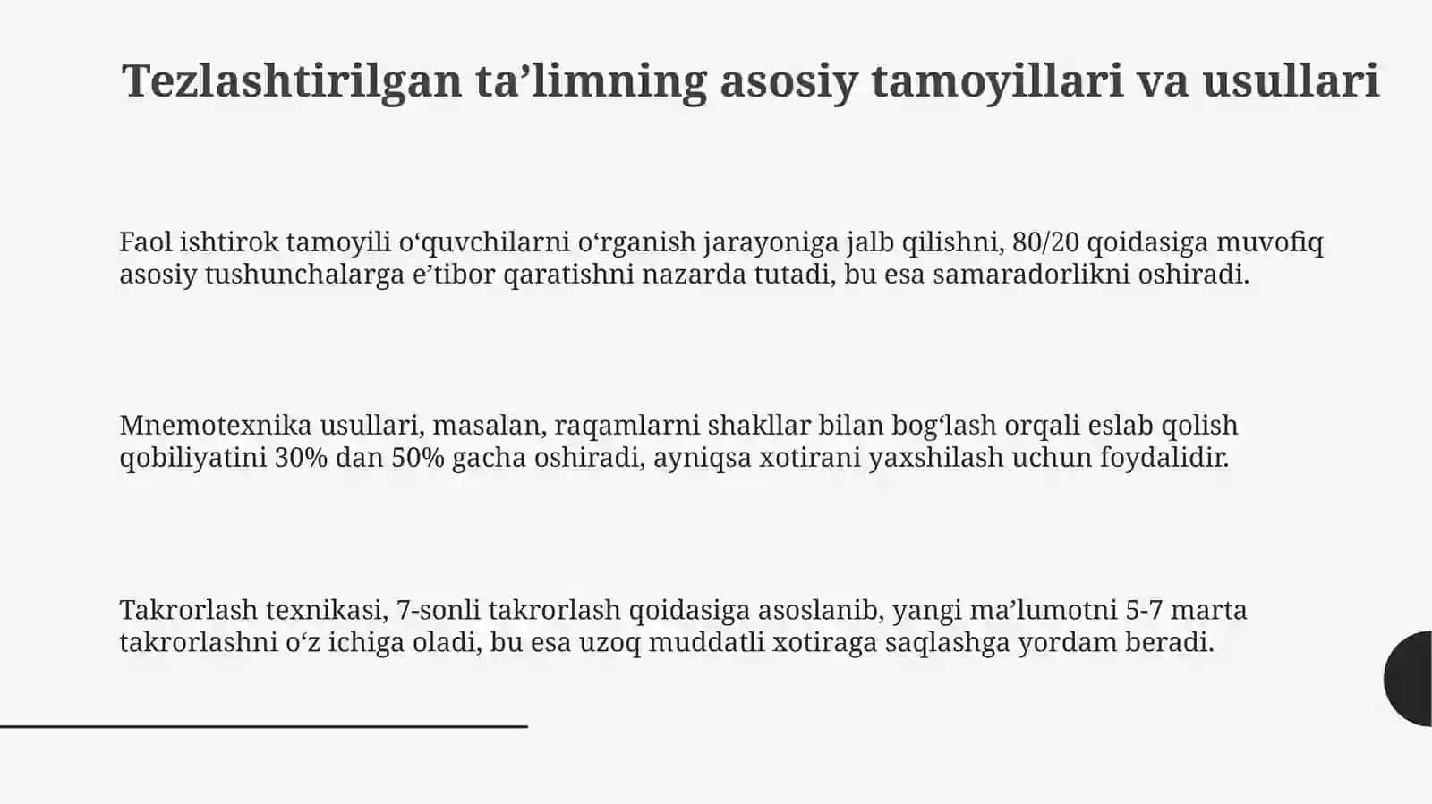 Oʻqitishni jadallashtirish texnologiyasi 3