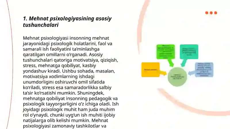 Mehnat pisihalogiyasi predmeti mavzusi 3