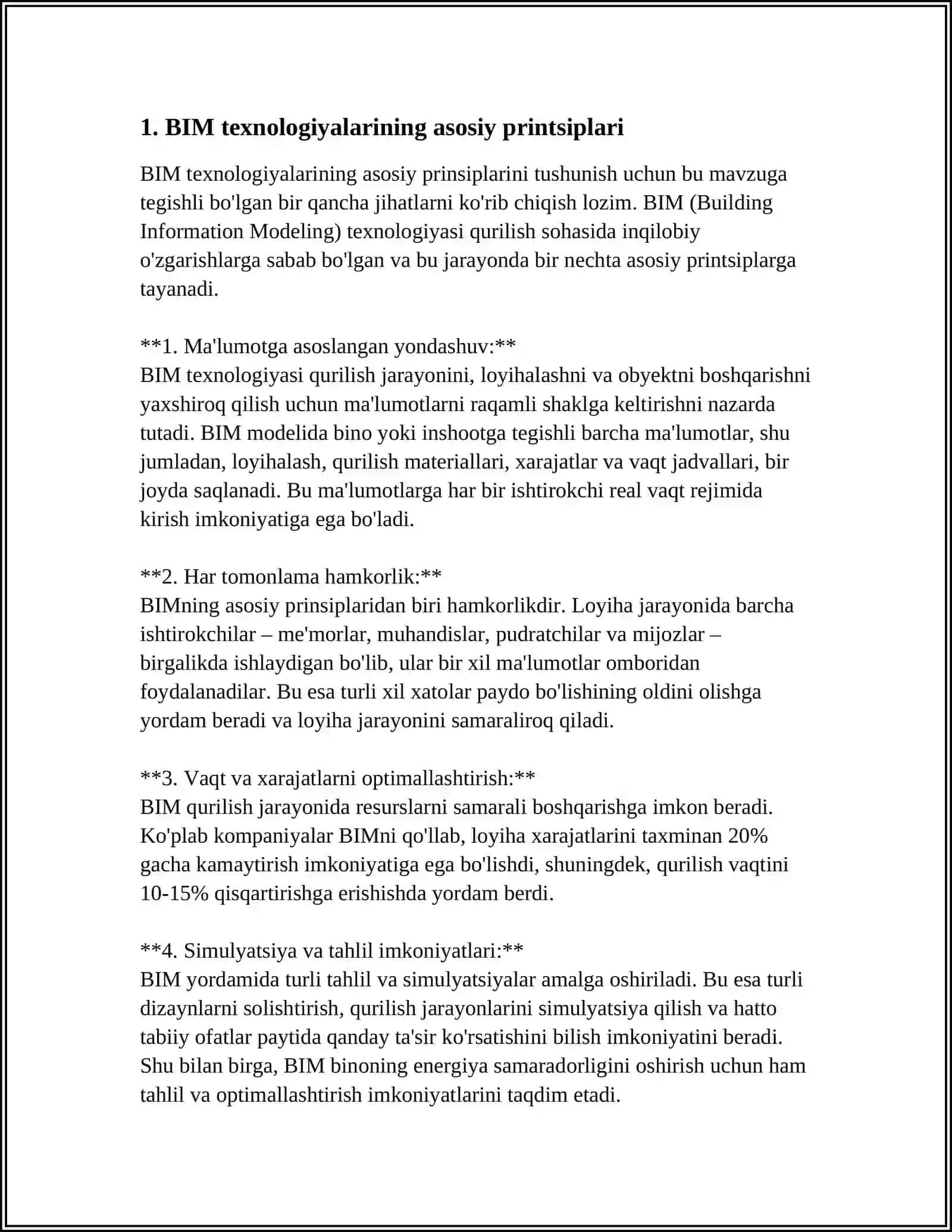 DIZAYN VA QURILISHDA BIM TEXNALOGIYALARI 3