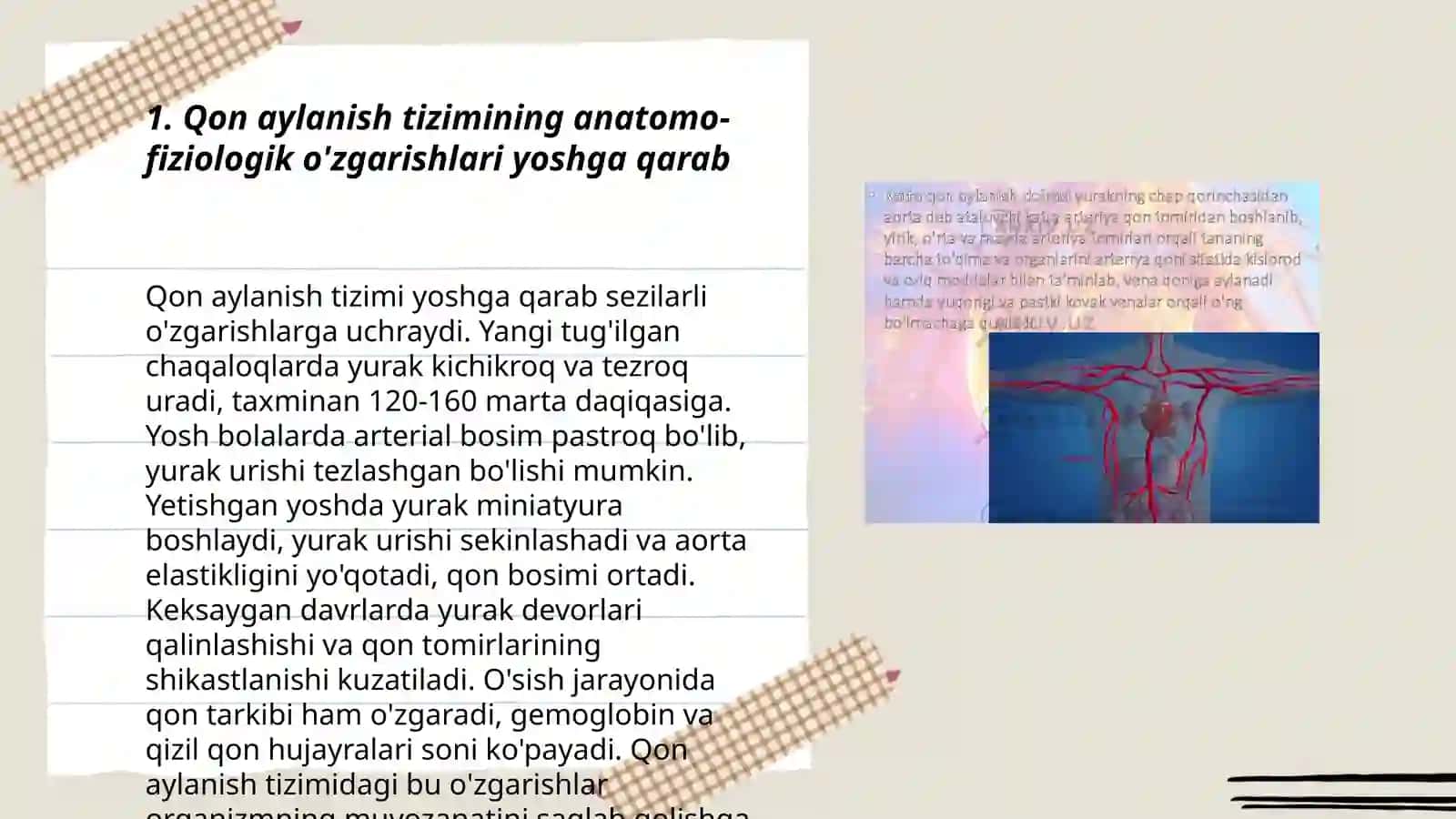 Qon aylanish va nafas tizimining yosh xususiyatlari gigiyenasi 3