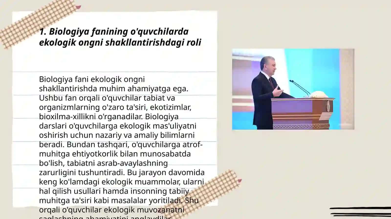 Biologiyada ta'lim va tarbiyaning roli haqida klaster 3