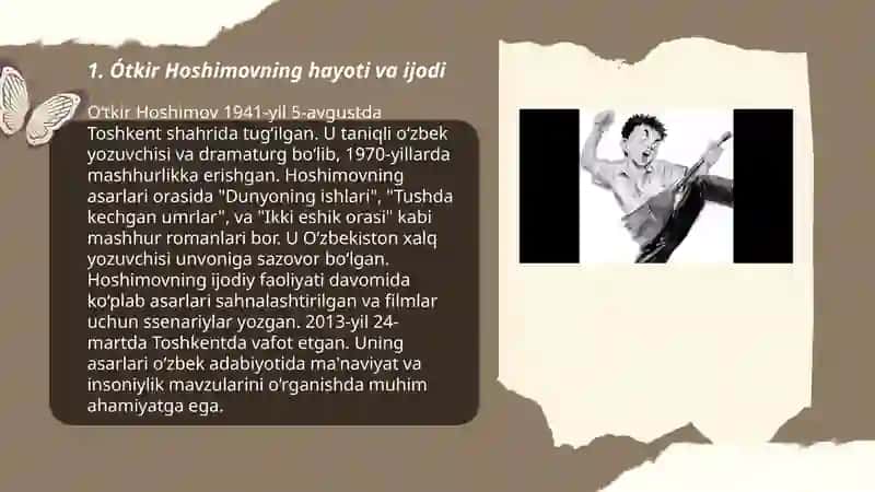 Ótkir Hoshimov "Dunyoning ishlari" 3