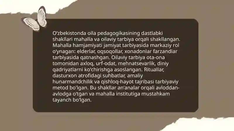 Oʻzbekistonda oila pedagogikasi fanining rivojlanish tarixidan 3