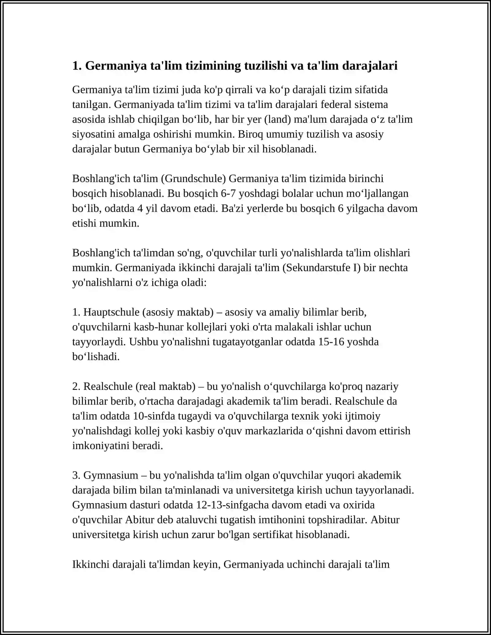 GERMANIYA TA’LIM TIZIMI 3