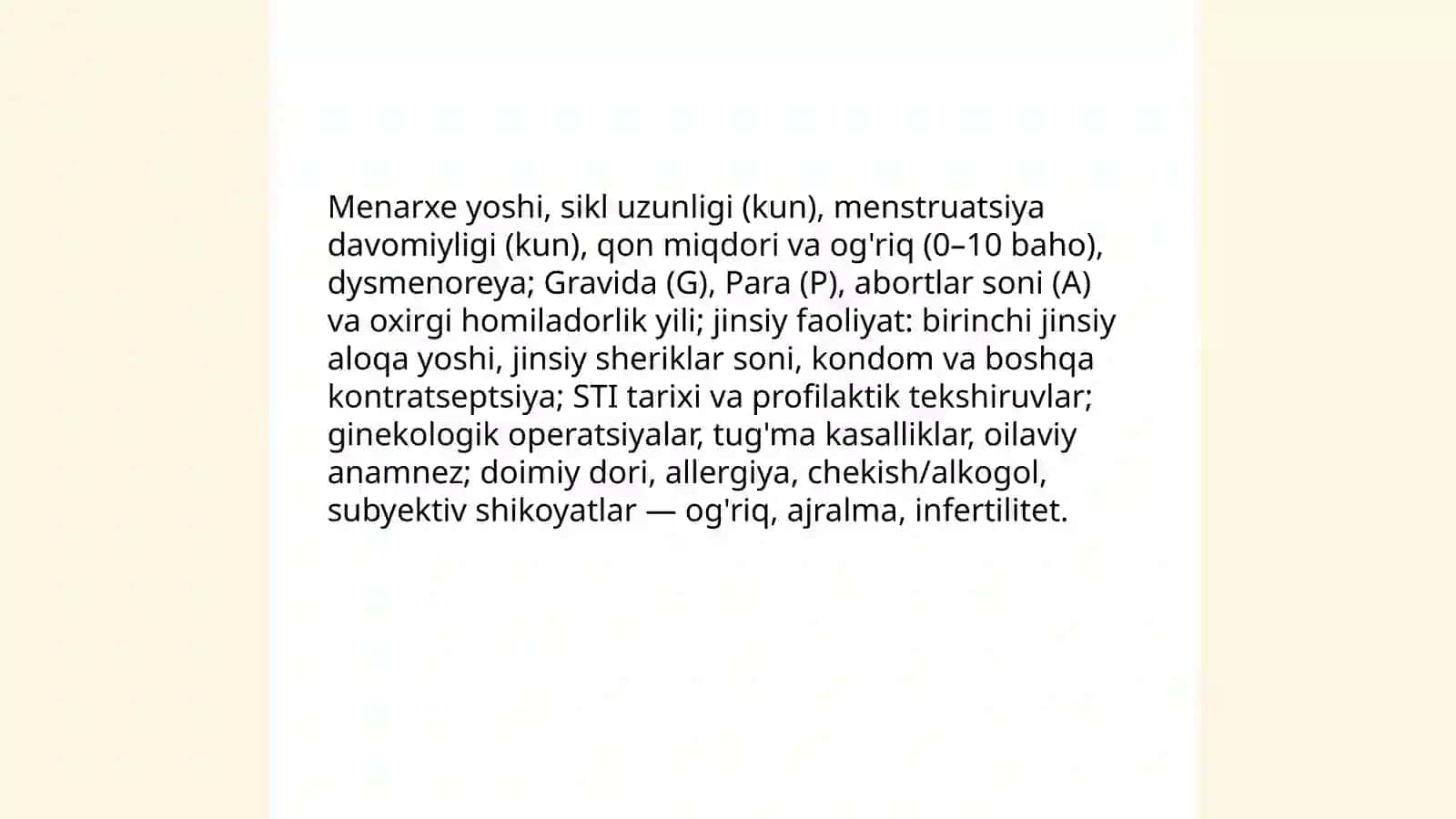 Ginekologik bemorlarni tekshirish usullari 3
