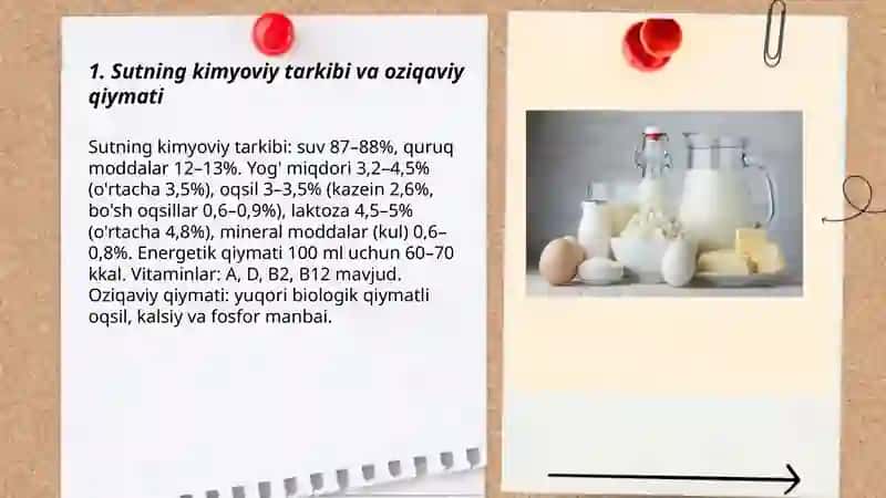 Sut va sut mahsulotlari texnologiyasi 3