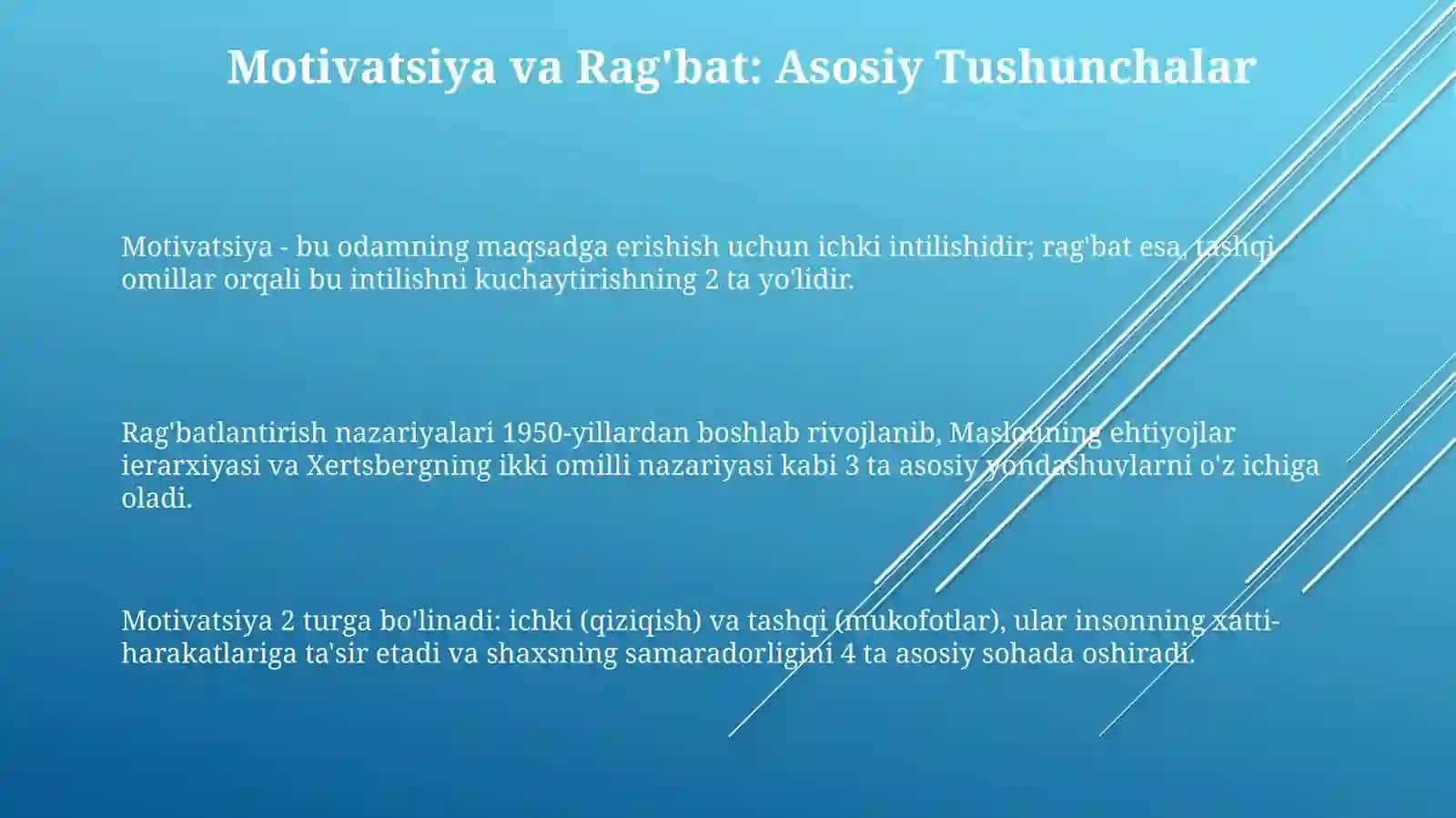 Mativ va Mativatsiya 3