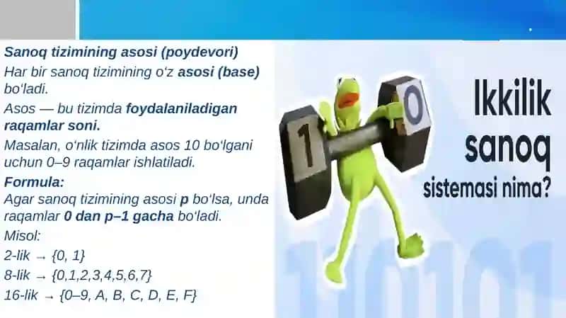Sanoq tizimi tushumchasi va turlari 3