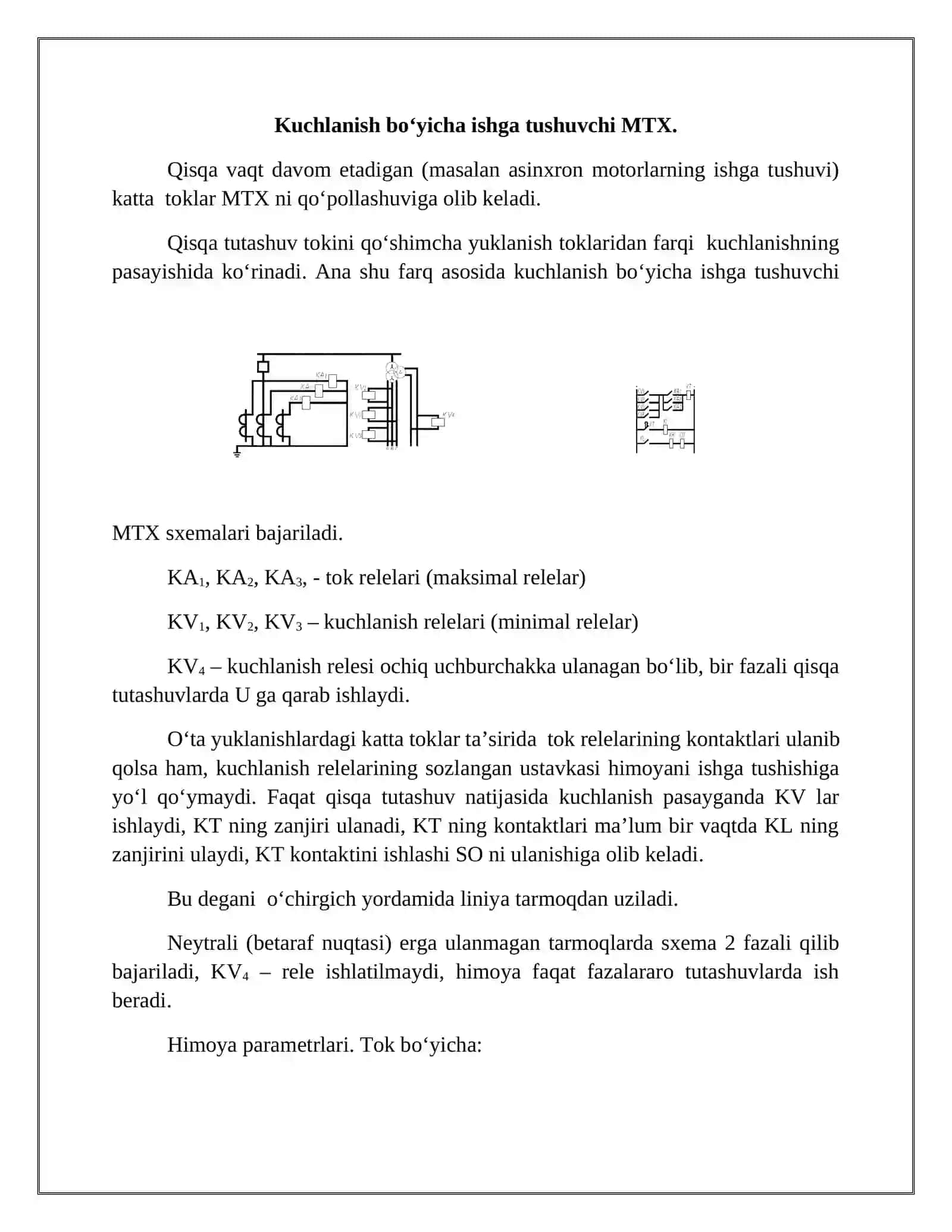 Kuchlanish bo‘yicha ishga tushuvchi MTX 3