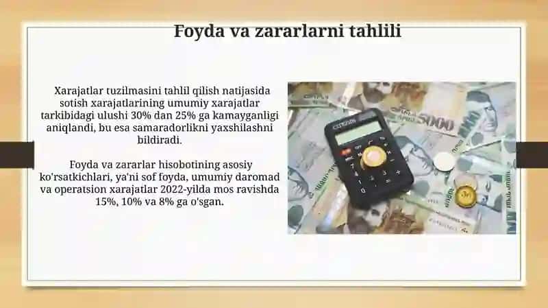 Korxona moliyaviy va igtisodiy holatiga umumiy baho berish 3