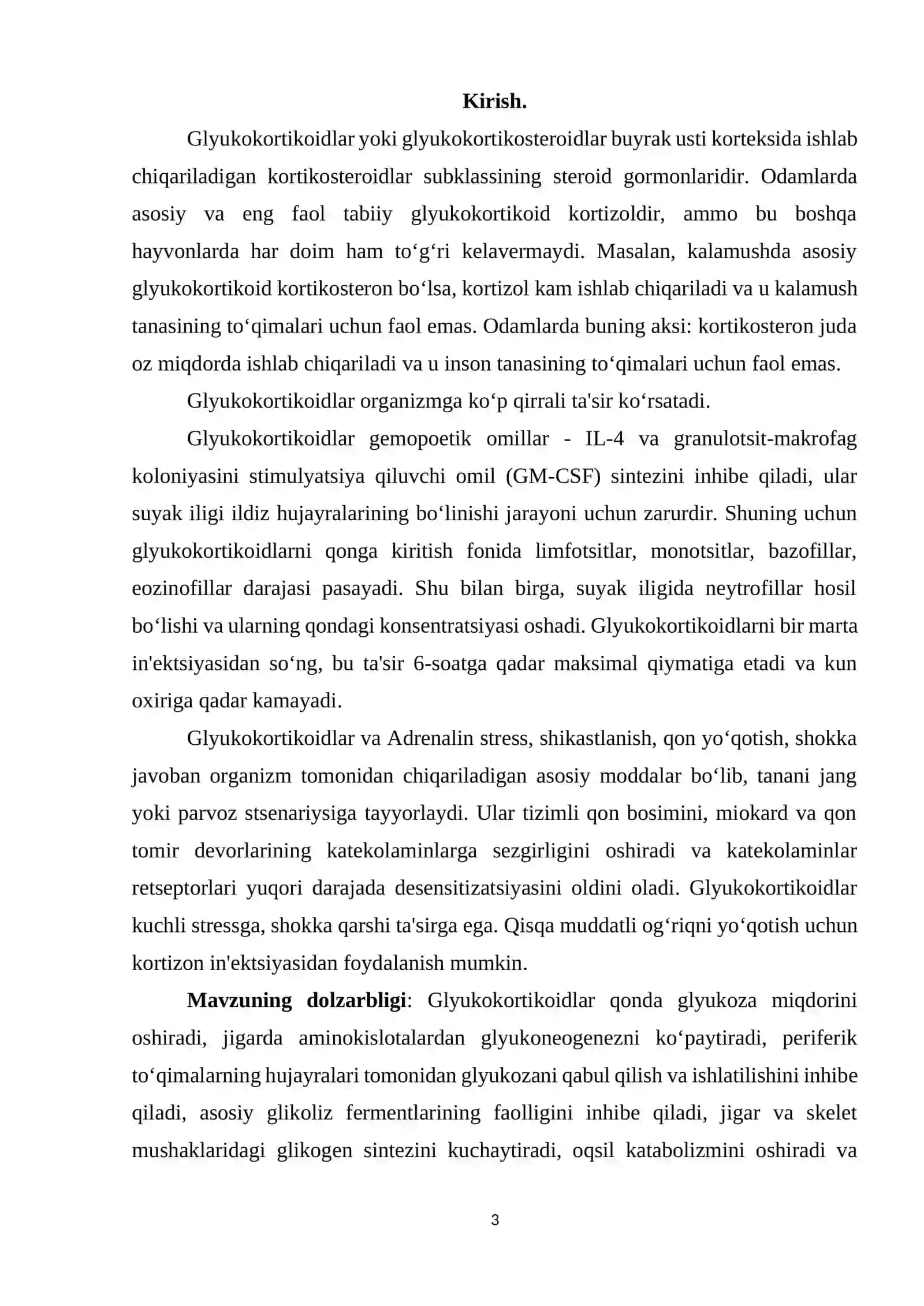 Glyukokortikoidning organizmdagi vazifalari 3