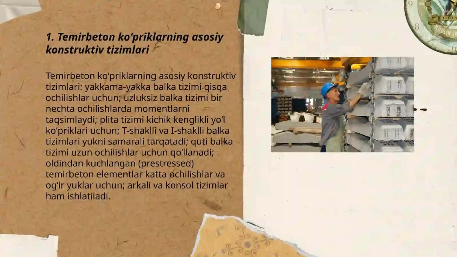 Temirbeton koʻpriklarning asosiy sistemasi va ishlatilish sohalari 3