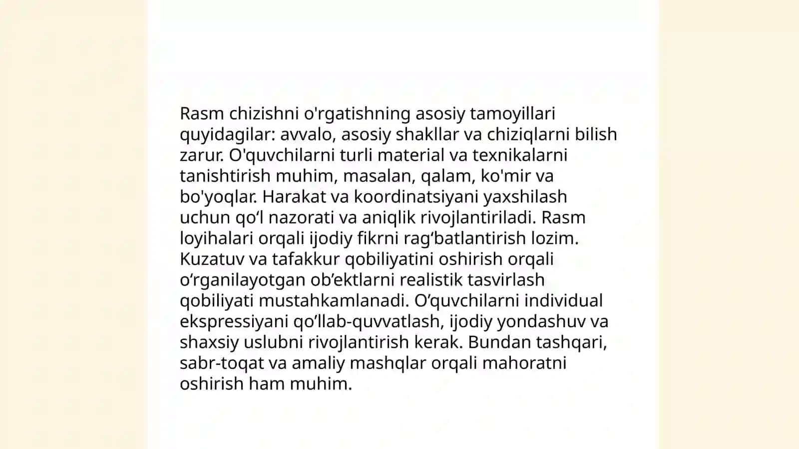 Katta guruxda bolalarni rasm chizishga o'rgatish metodlari 3