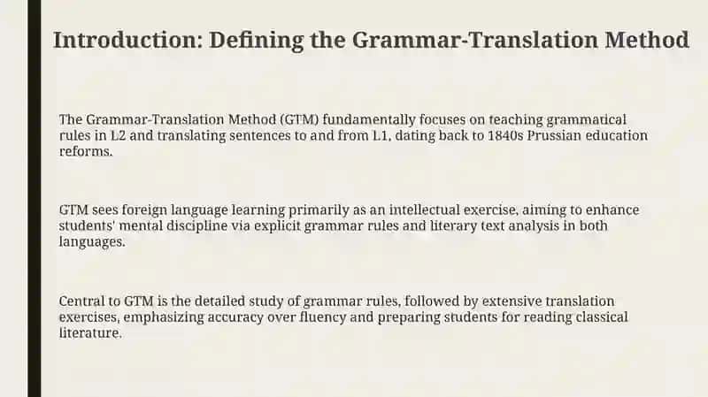 Methods of English Grammar Translation method 3