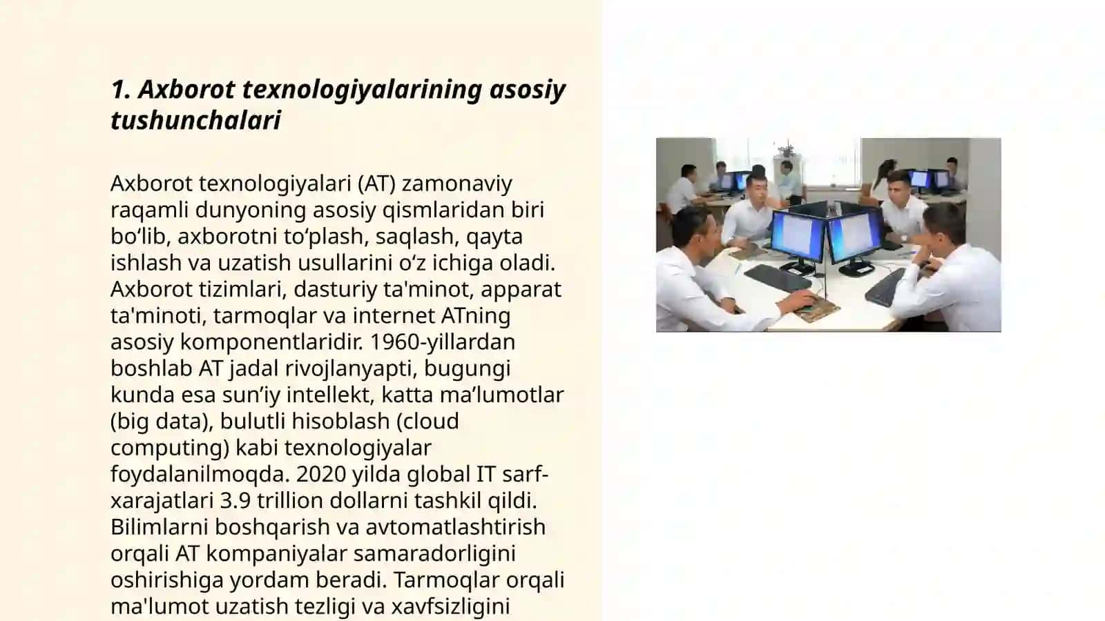 Axborot texnologiyalari faniga kirish 3