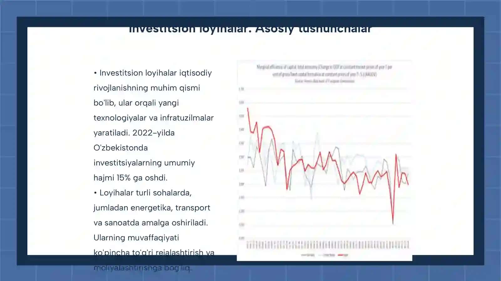Investitsion loyihalarning iqtisodiy samaradorlik koʻrsatkichlari 3