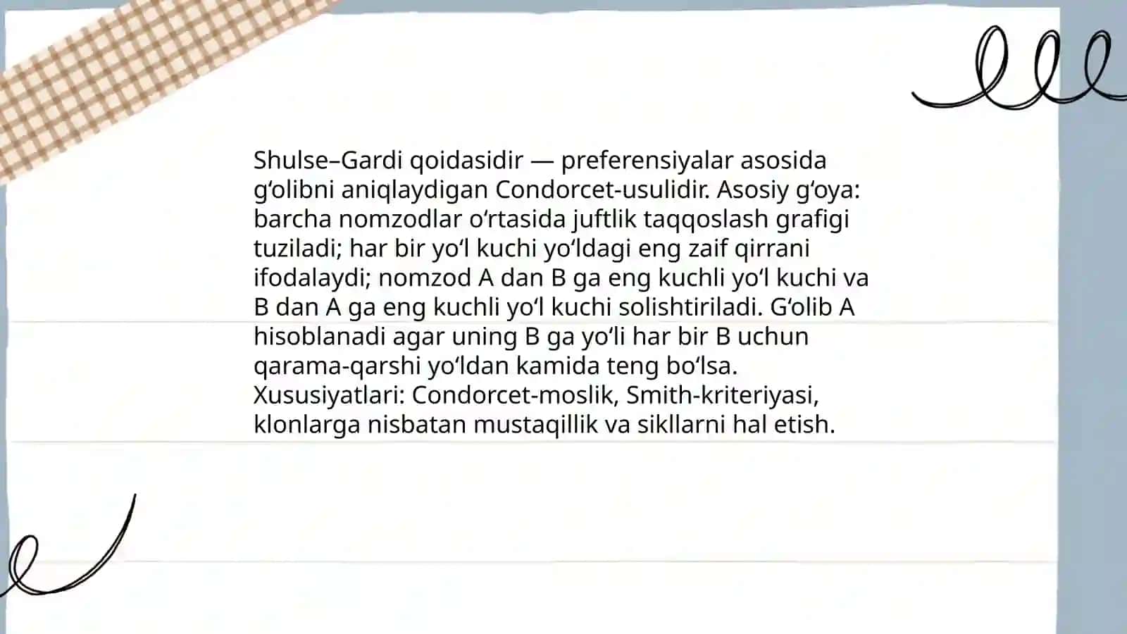 Shulse - Gardi qoidasi 3