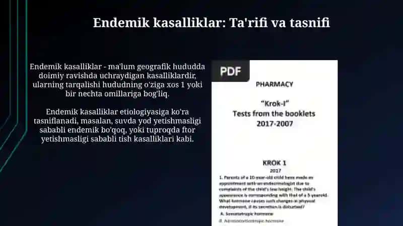 Biogen elementlar konsentratsiyasi oʻzgartirish ibila bogʻlik boʻlgan endemik va kasb kasalliklari 3