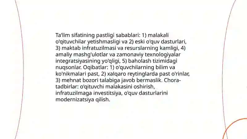 Ta'limdagi muammolar 3