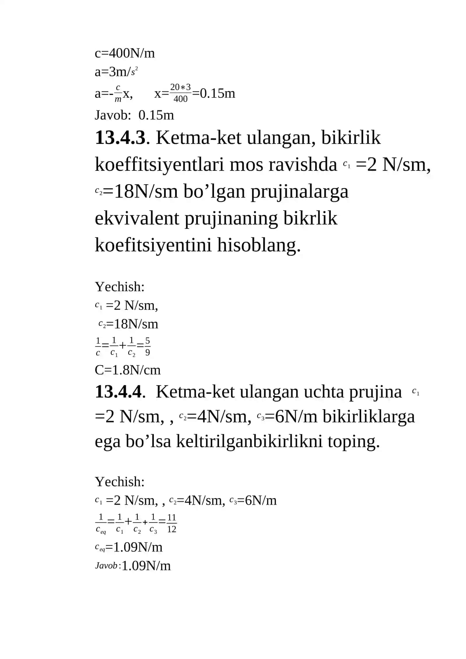 Moddiy nuqtaning erkin tebranma harakati 3