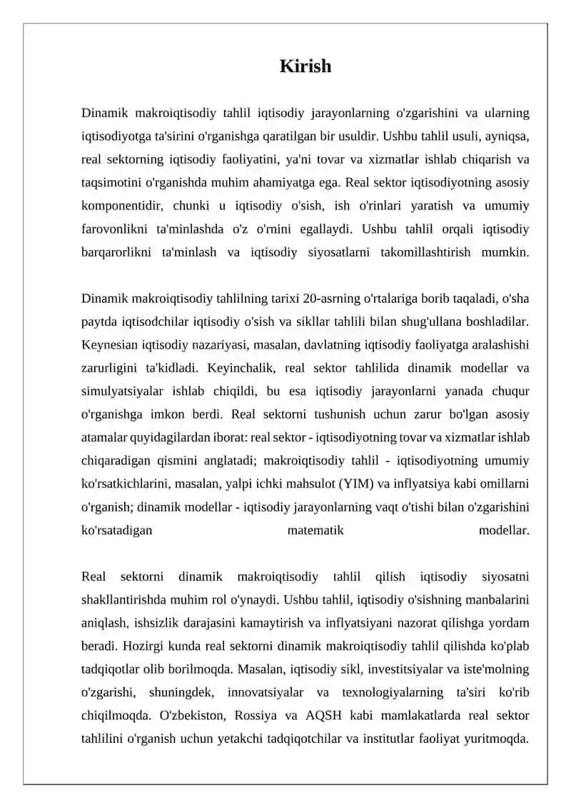 Dinamik makroiqtisodiy tahlil 3