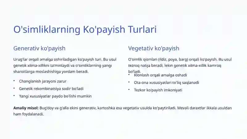 O'simliklarning Generativ Ko'payishi: Hayotning Yangilanish Sirlarini O'rganish 3