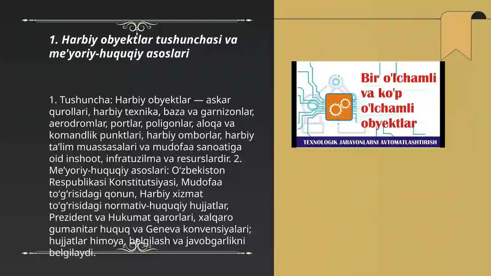 Harbiy obyektlar tushunchasi va me'yoriy-huquqiy asoslari 3