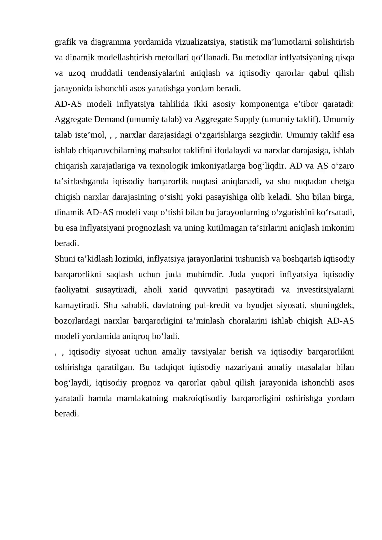 Dinamik ad-as modeli yordamida inflyatsiya jarayonlarini tahlil qilish 3