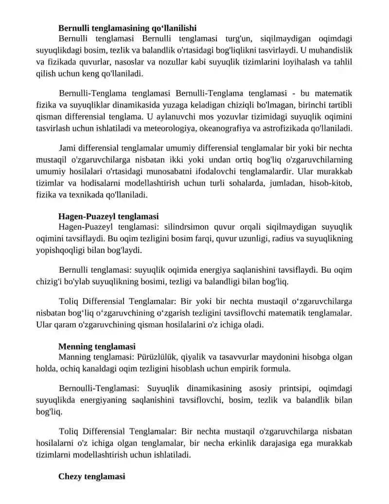 Bernulli Tenglamasi 3