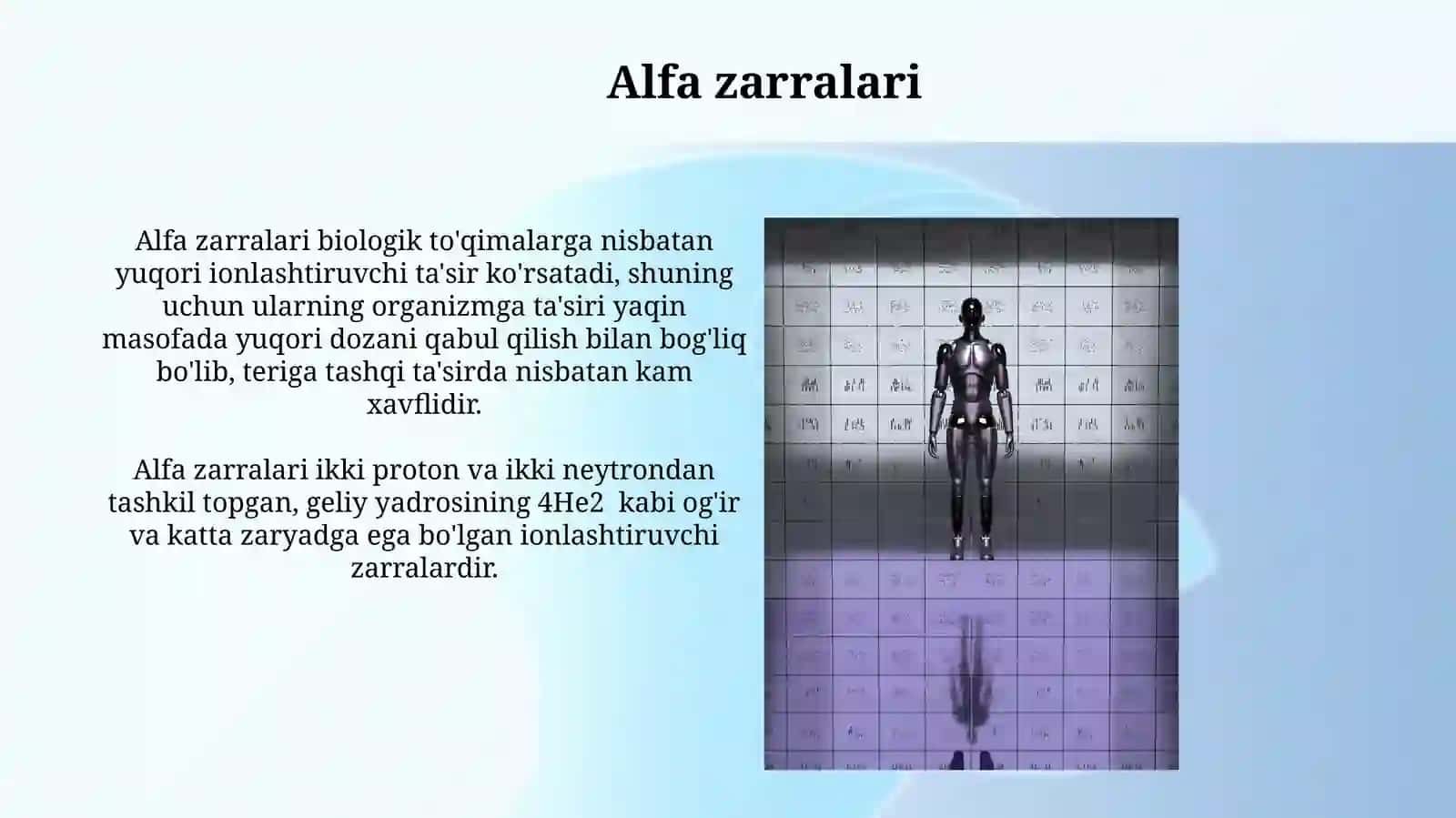 Ionlovchi nurlarning turlari va ularning xarakteristikasi 3